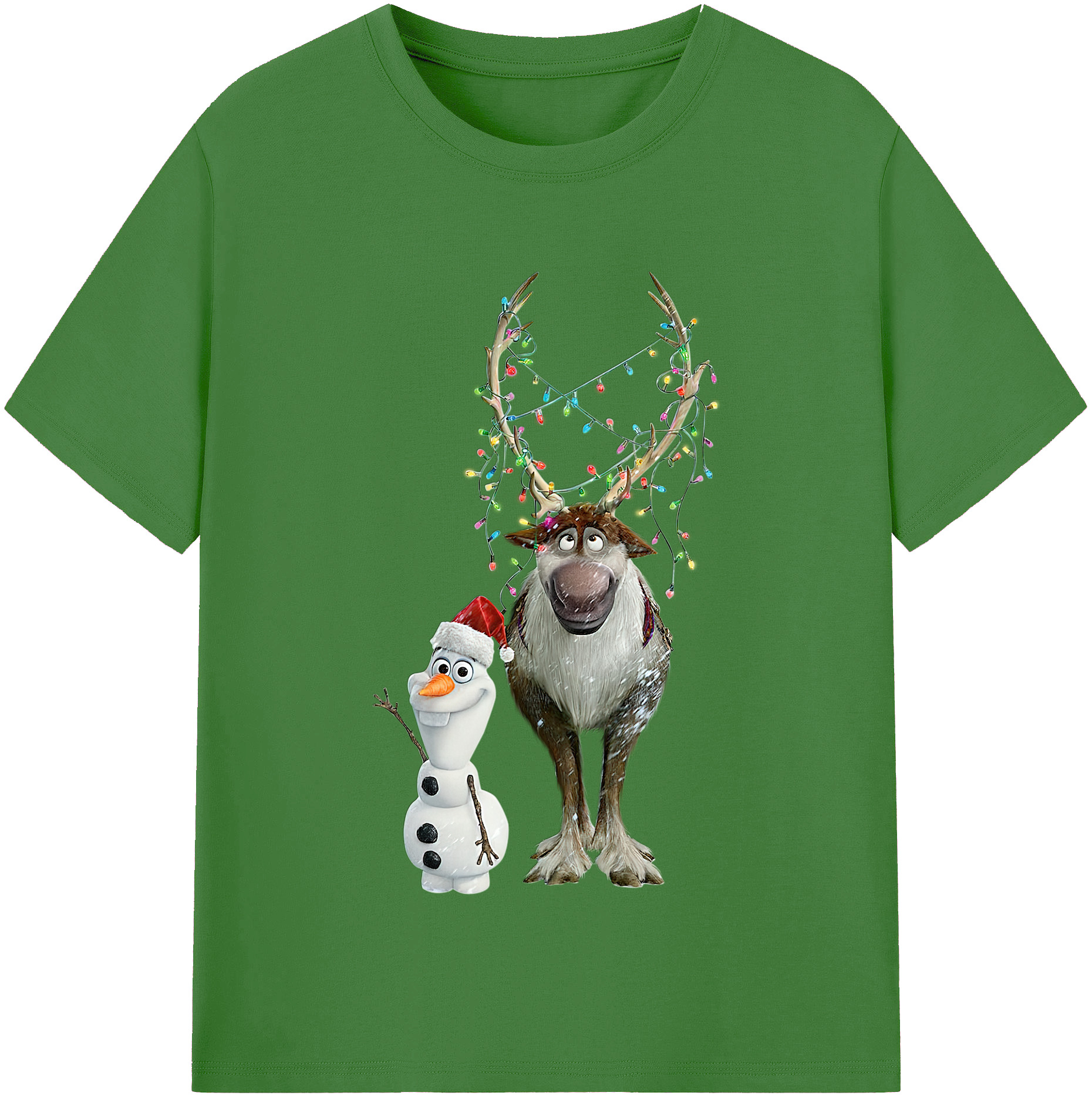 （画像用） アナと雪の女王 アンナ エルサ Frozen Anna Elsa レディースカジュアルプリントTシャツ（綿100％）